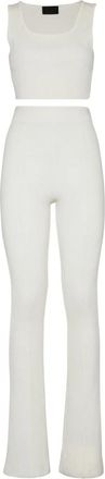 Philipp Plein Knit Set Signature - Dames - Jumpsuits - Beige - S - Wol - Jumpsuits & Playsuits