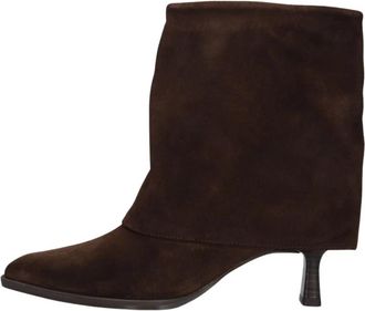 Unisa Lario Enkellaarsjes - Dames - Laarzen met Hak - Bruin - 36 EU - Schoenen