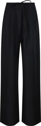 R&oacute;he Zwarte Trekkoord Broek - Dames - Wijde Broeken - Zwart - XL - Broeken