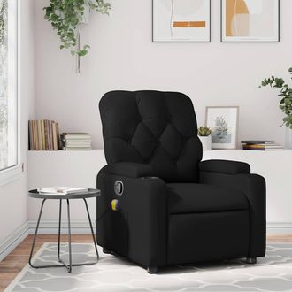 vidaXL Vidaxl Poltrona Reclinabile Massaggiante In Similpelle Nera