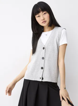 Twik Womens Fine plain knit vest