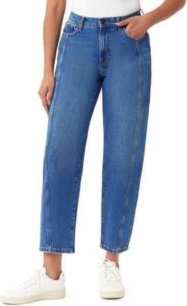 Kensie High Waist Ankle Barrel Leg Jeans in Brisbane at Nordstrom Rack, Size 10