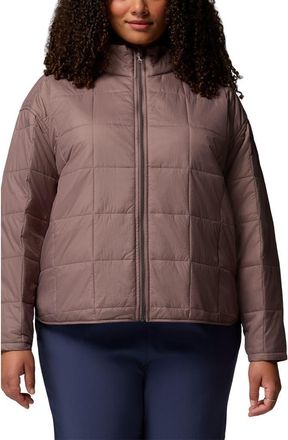Columbia Sienna Hill Water Repellent Quilted Nylon Jacket in Iron at Nordstrom, Size 1X