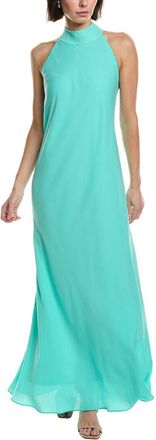 Carla Ruiz Halter Mock Neck Maxi Dress