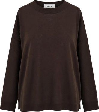 Jucca Jersey de cuello redondo - Knitwear - Mujer - Marr&oacute;n - XL