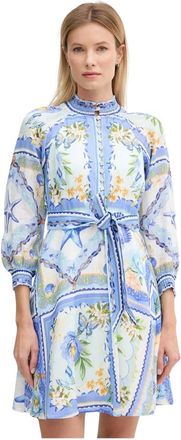 Hale Bob Kleedjes, Dames, Blauw, L, Linnen, Lakelynn Jurk