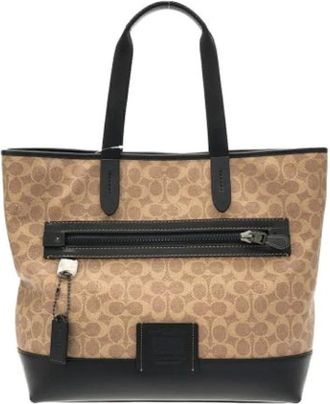 Coach Pre-owned Tote Bags, female, Brown, Size: ONE SIZE Pre-owned Canvas handbags