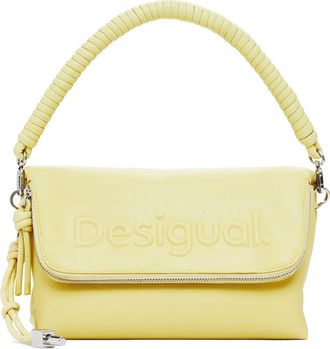 Desigual Faux Leather Shoulder Bag in Light Yellow at Nordstrom