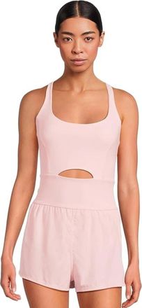 Free People Womens Free People FP Movement Righteous Runsie Pink Romper Active RED1348