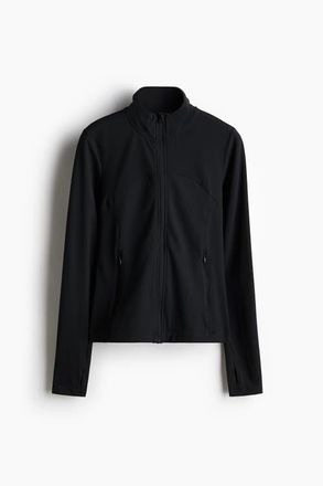 H&M Zip-through Sports Jacket With Softmove in Black at Nordstrom, Size Xx-Small