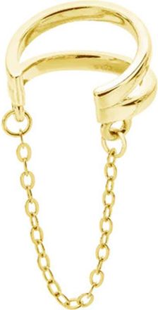 Lucy Quartermaine Art Deco Cuff With Chain in Gold Vermeil at Nordstrom