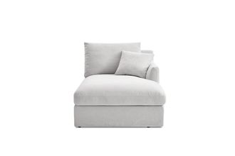 Castlery Agnes Slipcover Storage Chaise - Grey - Castlery