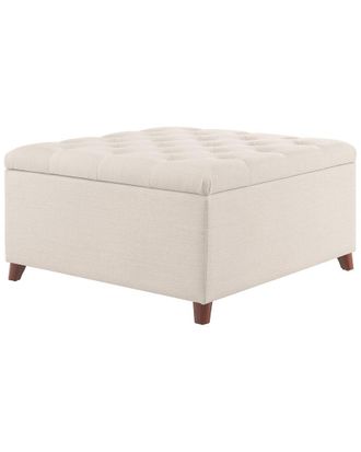 Linon Bella Square Storage Ottoman