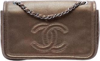 Chanel Pre-owned Vintage Flap Shoulder Bag - Dames - Vintage Schoudertas - Bruin - ONE Size - Leer - Vintage