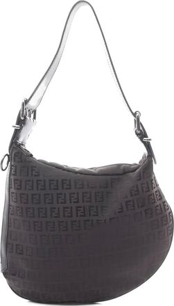 Fendi 2000s Zucchino Oyster schoudertas - Bruin