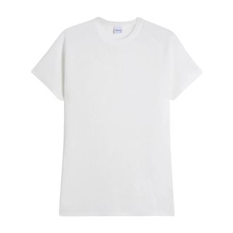 Aspesi T-Shirts, male, White, Size: 2XL Raglan Sweater in Micro Cotton Waffle