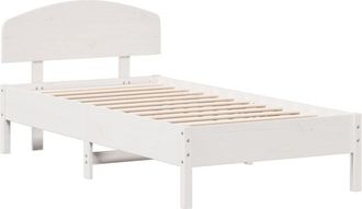 vidaXL Vidaxl - Estructura De Cama Sin Colch&oacute;n Madera Maciza Blanca 90x190 Cm