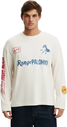 Cotton On Mens Regular Fit Graphic Ls T-Shirt in Chalk White Palomino at Nordstrom, Size Medium