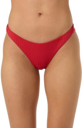 O'Neill Shorebreak Hermosa Rib Bikini Bottoms in Lifeguard Red at Nordstrom, Size X-Small