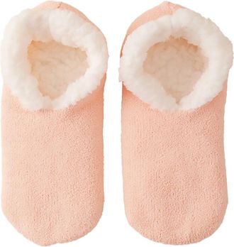 Generic Womens Socks Womens Winter Thick Couples Short Shoes and Socks Lambs Wool Warm Plush Floor Socks Mum Birthday Gifts (Pink, One Size)