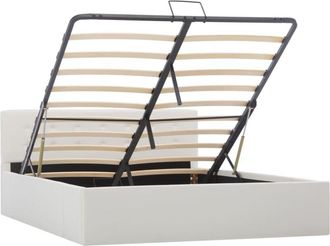 vidaXL Vidaxl - Cama Canap&eacute; Hidr&aacute;ulica Cuero Sint&eacute;tico Blanco 140x200 Cm