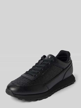 A|X Armani Exchange Sneaker mit Logo-Muster und profilierter Sohle in Black, Gr&ouml;&szlig;e 44