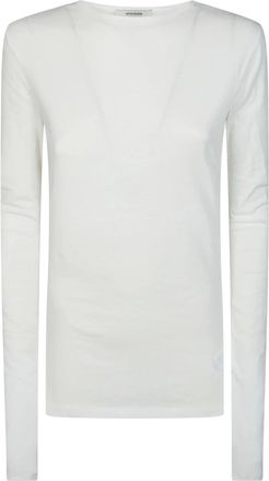 Entire studios T-Shirt Lange Mouw - Dames - Longsleeves - Wit - M - Tops