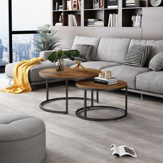 Vicco Conjunto De Mesas De Centro Montreal, Madera, 77 X 40 Cm 2 Partes