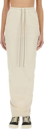 Rick Owens Pillar Maxi Rok - Dames - Maxi Rokken - Beige - M - Katoen - Rokken