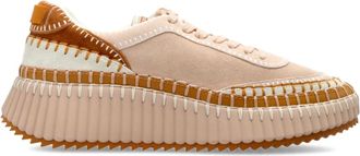 Chlo&eacute; Schoenen, Dames, Roze, 38 EU, Leer, Nama Sneakers