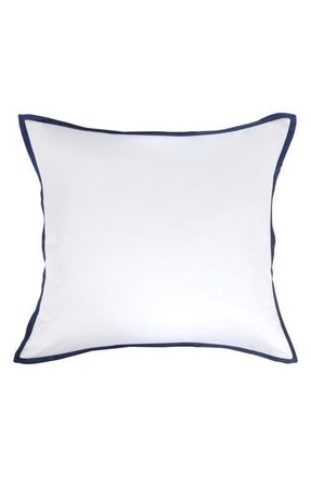 Pom Pom at Home Langston Sateen Euro Pillow Sham in Navy at Nordstrom