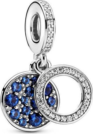 Pandora Sparkling Blue Disc Blue Crystal & Clear CZ Charm