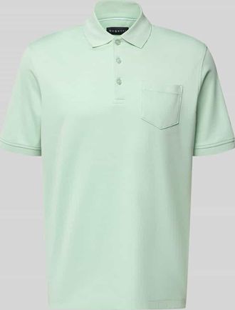 Bugatti Regular Fit Poloshirt mit Brusttasche und Label-Stitching in Hellgruen, Gr&ouml;&szlig;e XXXL
