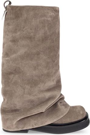 The Attico Beige Platte Schoenen Elegante Stijl - Dames - Hoge Laarzen - Beige - 41 EU - Schoenen
