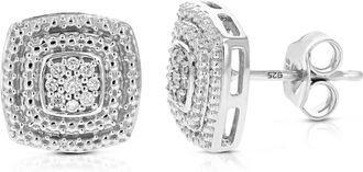 Vir Jewels 1/10 cttw Lab Grown Diamond Composite Earrings in Sterling Silver With Push Backs For Women