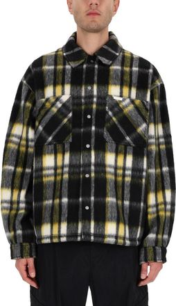 Represent Textured Polyester Overshirt - Black