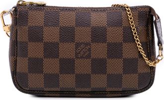 Louis Vuitton Pre-owned Womens Mini Pochette Coin Purse - Dark Brown Textile - One Size