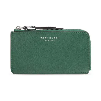 Tory Burch Tory Burch, Wallets & Cardholders, female, Green, Size: ONE SIZE Leather Card Holder