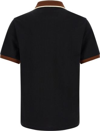 Marni Contrasting Collar Polo Shirt - Black