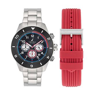 Nautica One Chronograph Quartz Black Dial Mens Watch NAPNOS406