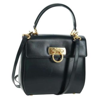 Ferragamo Pre-owned Handbags, female, Black, Size: ONE SIZE Pre-owned Handbag