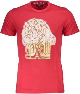 Cavalli Tijger Grafische Tee - Heren - T-shirts - Rood - 2XL - Tops