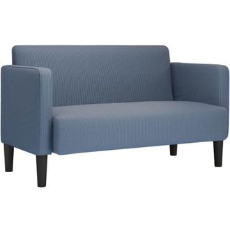 vidaXL Sof&aacute; Loveseat Azul 109 Cm Tejido De Pana Vidaxl
