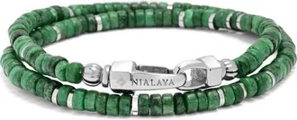 Nialaya Green Malachite Heishi Wrap Bracelet at Nordstrom, Size X-Large