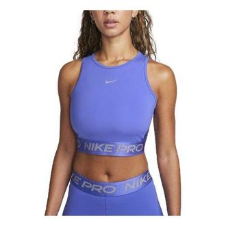 Nike (WMNS) Nike Pro Dri-FIT Cropped Tank Top Blue Joy FB5588-413