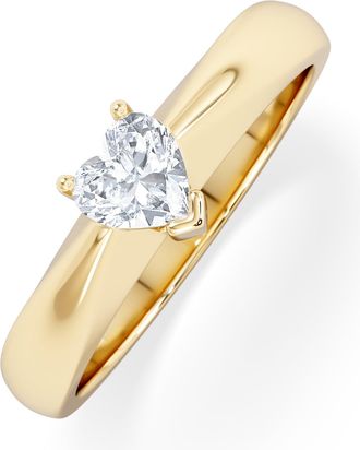 The Diamond Store Naomi Heart Cut Lab Diamond Engagement Ring 0.33ct H/SI in 18k Gold Vermeil