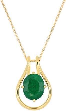 Bony Levy El Mar 14K Gold Emerald Pendant Necklace in 14K Yellow Gold at Nordstrom, Size 18