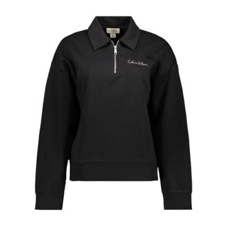 Calvin Klein French Terry Sweatshirt - Dames - Sweatshirts - Zwart - S - Hoodies & sweatvesten