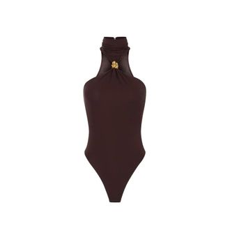 Elisabetta Franchi Dames, Tops, Bruin, Maat: XL Jersey