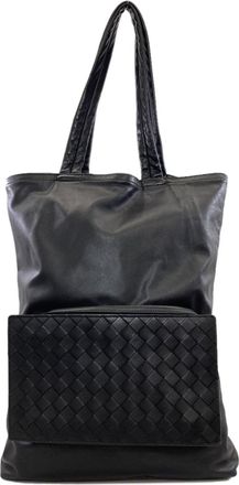 Bottega Veneta Black Leather Tote Bag (Pre-Owned)
